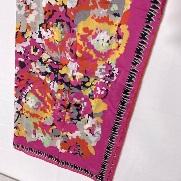 BCBGMaxAzria Pink Abstract Floral Square Scarf - Picture 13 of 16